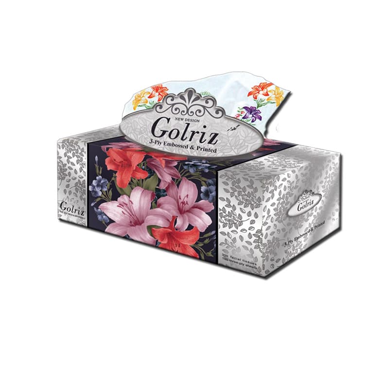 گلریز دستمال 300ب نقره ای و طلایی