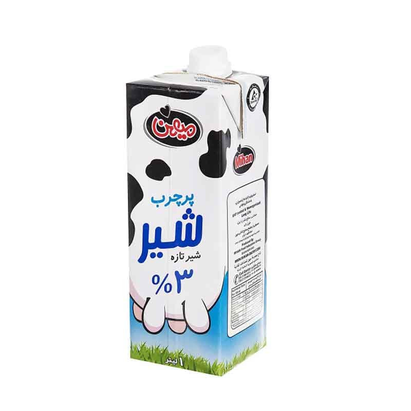 میهن شیر 1ل پرچرب
