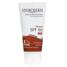 هیدرودرم ضد آفتاب spf60 رنگی فیزیکال