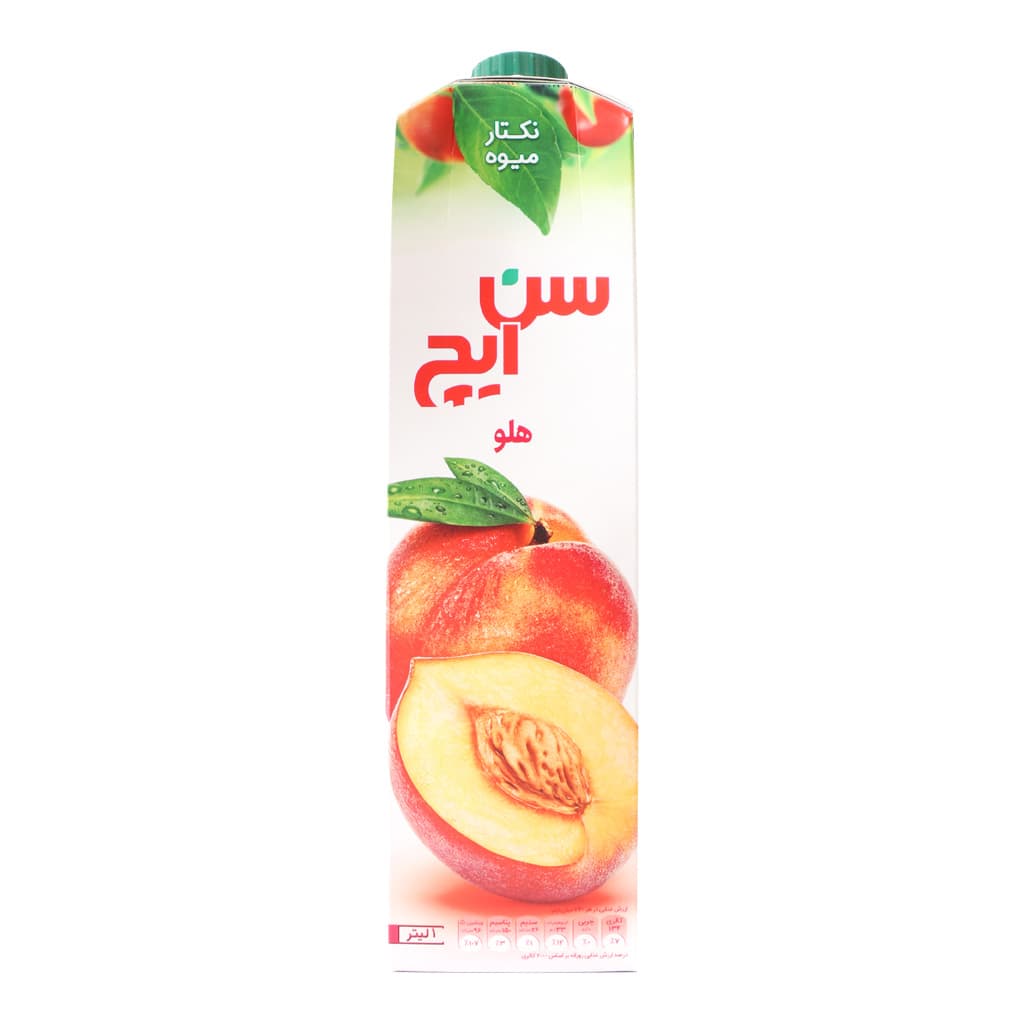سن ایچ آبمیوه هلو 1لیتر پاکتی