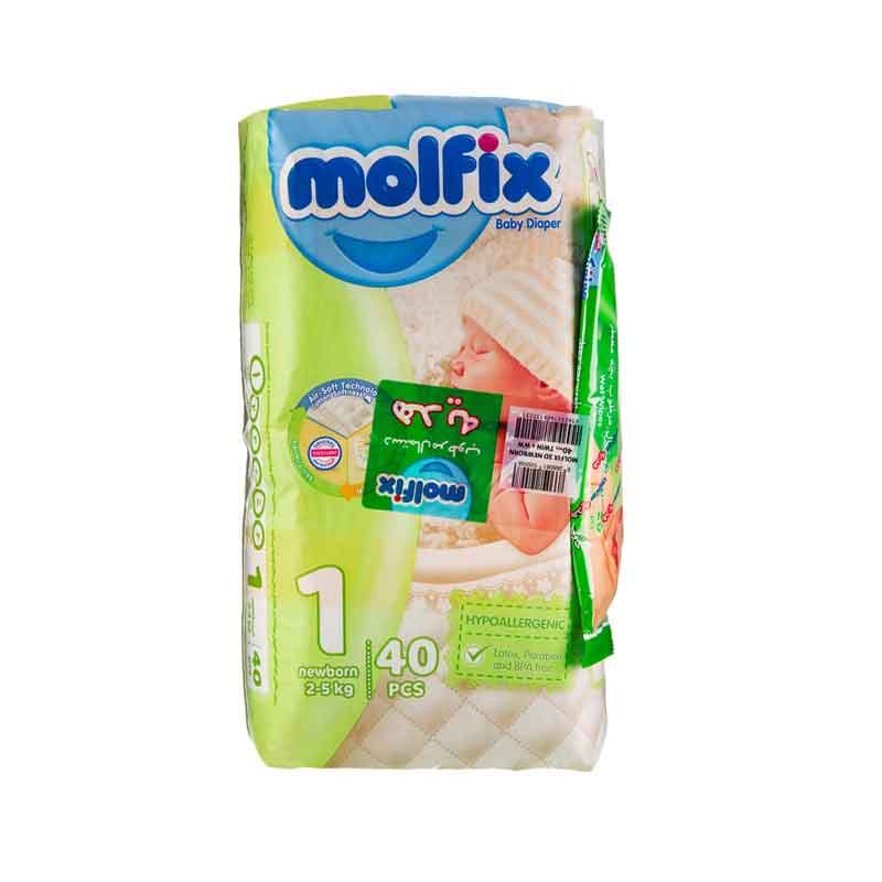 مولفیکس پوشک سایز 1 دوبل (2-5) 4*40