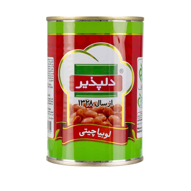 دلپذیر کنسرو لوبیا چیتی با سس گوجه فرنگی 420گ
