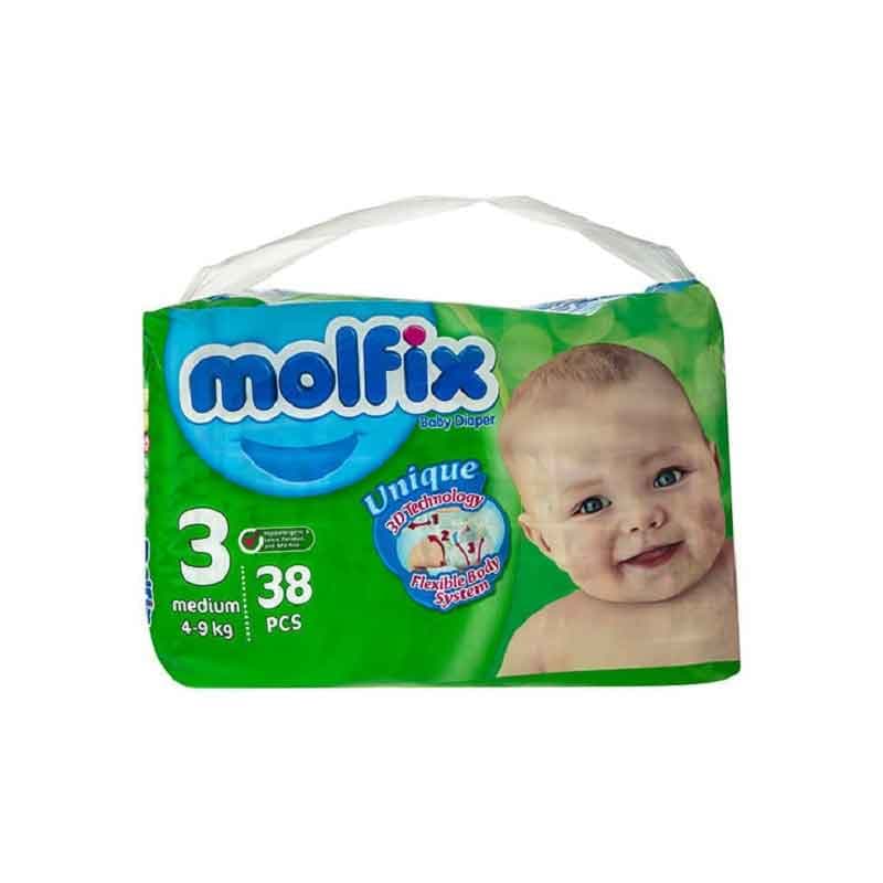 مولفیکس پوشک سایز 3 دوبل 3*38