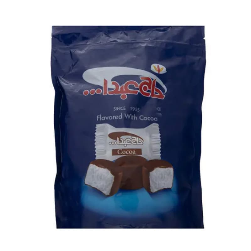 پشمک حاج عبد اله کیفی350گ 8ع شکلاتی
