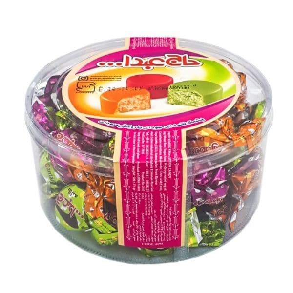 پشمک حاج عبداله 500گ قوطی میوه ای