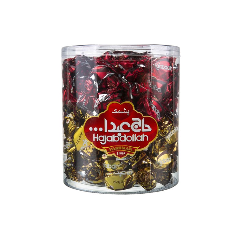 پشمک حاج عبداله 1000گ قوطی شیری شکلاتی
