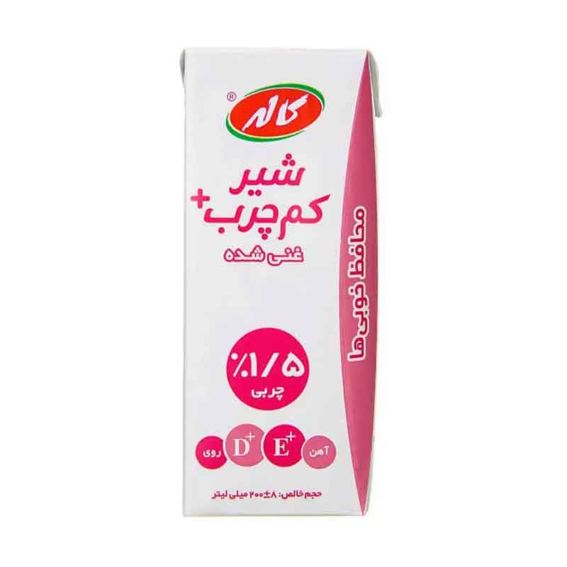 کاله1 شیر 200م کم چرب غنی شده