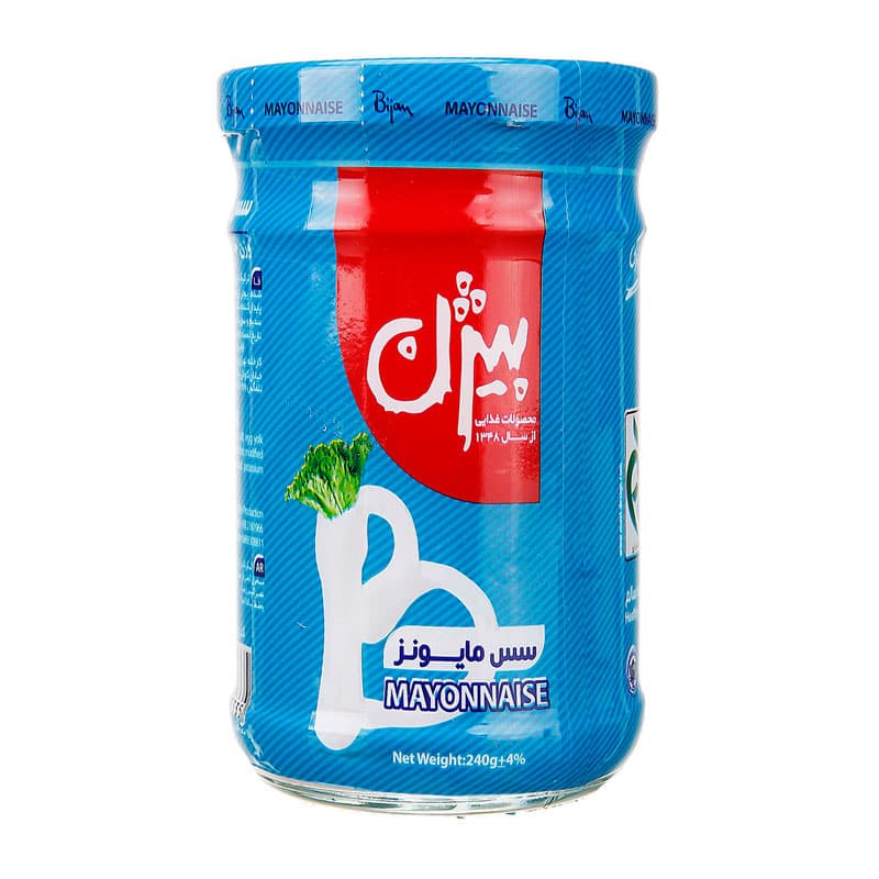 بیژن سس مایونز پرچرب شیشه 240گ