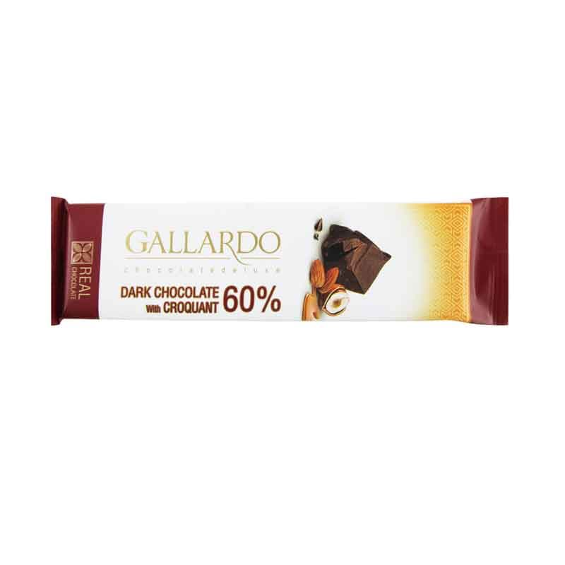شکلات تابلت 23گ گالاردو تلخ 60% کروکانت