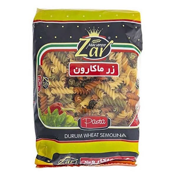 زرماکارون ماکارونی فرمی 500گ مته ای سبزیجات