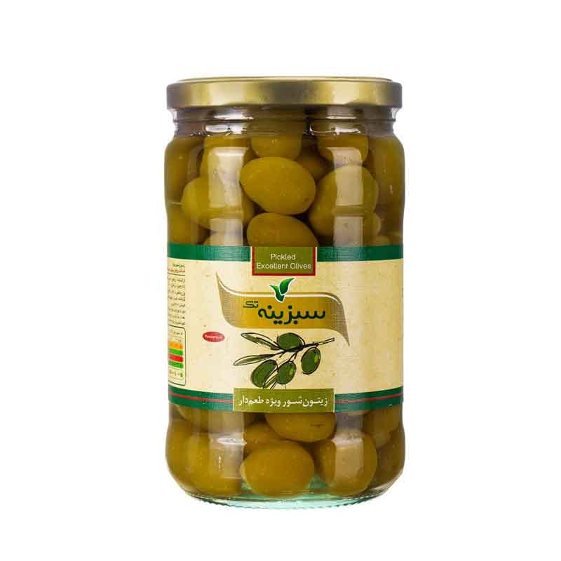 سبزینه  زیتون شور ویژه طعم دار