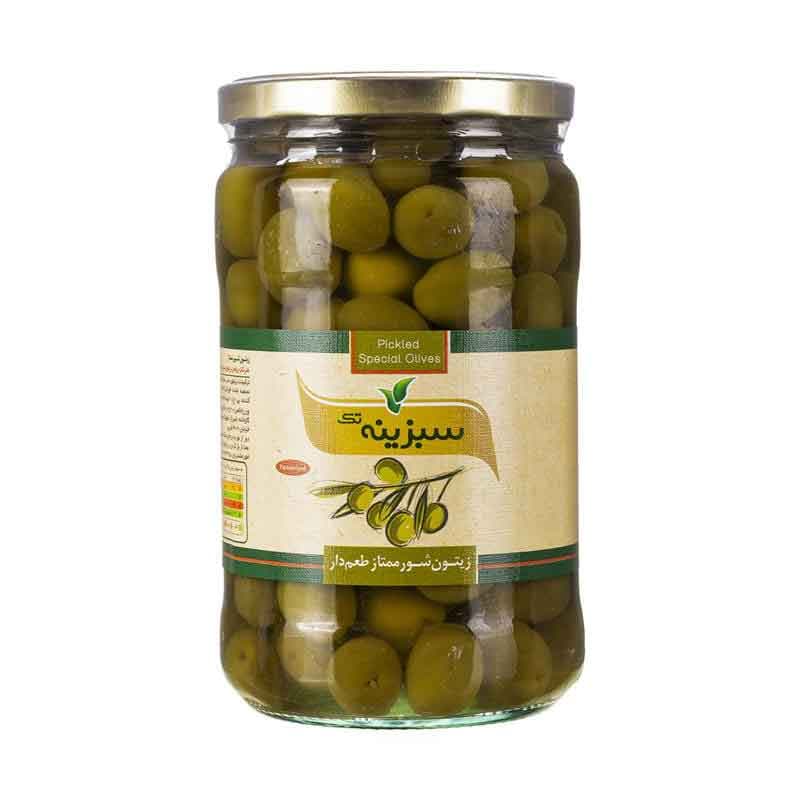 سبزینه  زیتون شور ممتاز طعم دار