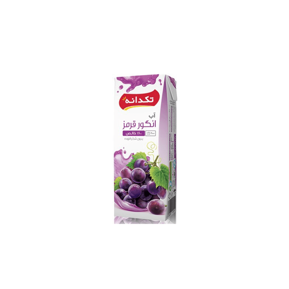 تکدانه  اب میوه 200سی سی کریستال 36ع انگور