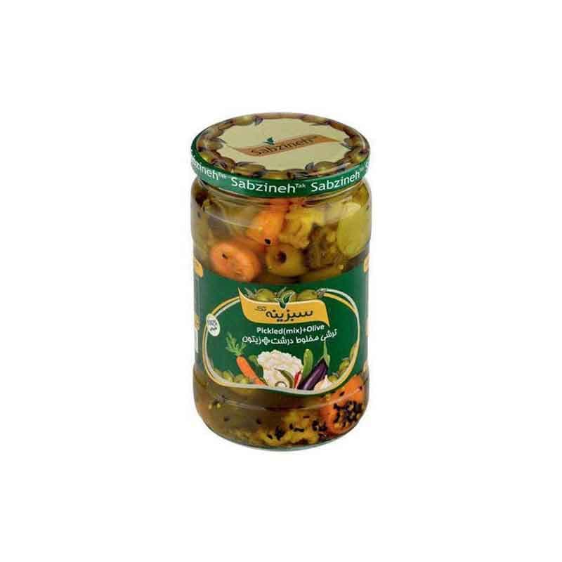 سبزینه ترشی  مخلوط ریز با زیتون 700گ