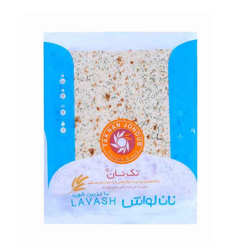 تک نان  نان لواش تزیین شوید
