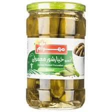 مهرام خیارشور معمولی شیشه 650گرم