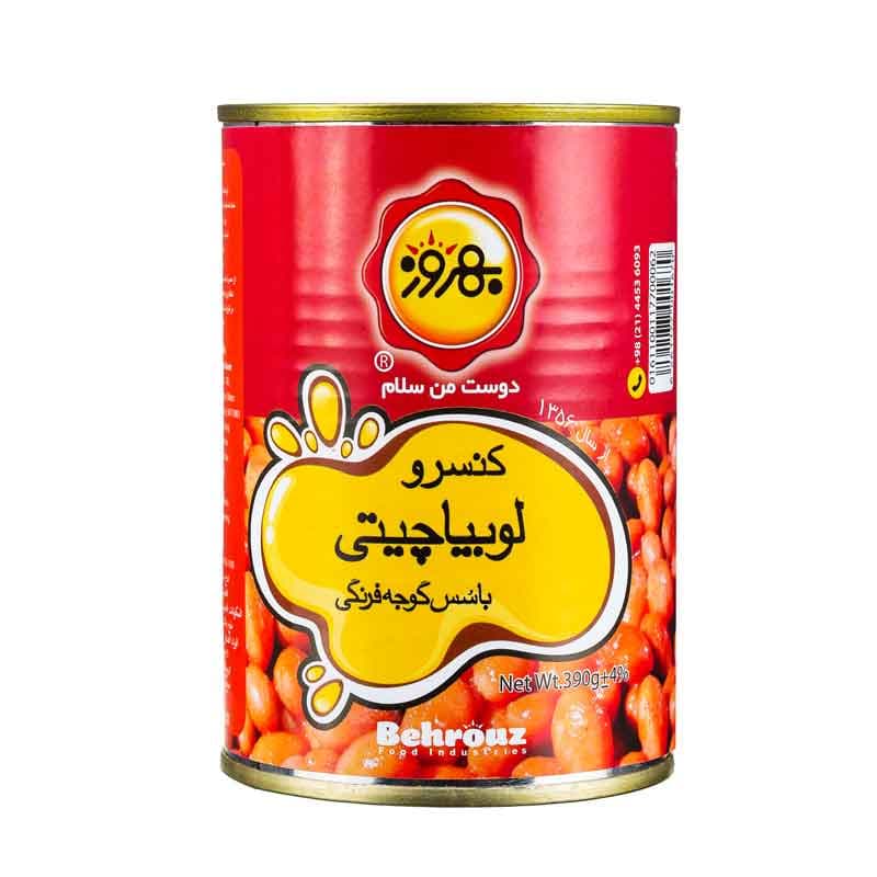 بهروز کنسرو لوبیا چیتی 390گ