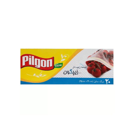 پیلگون کیسه فریزر زیپدار زیپگون 20برگ 30*25