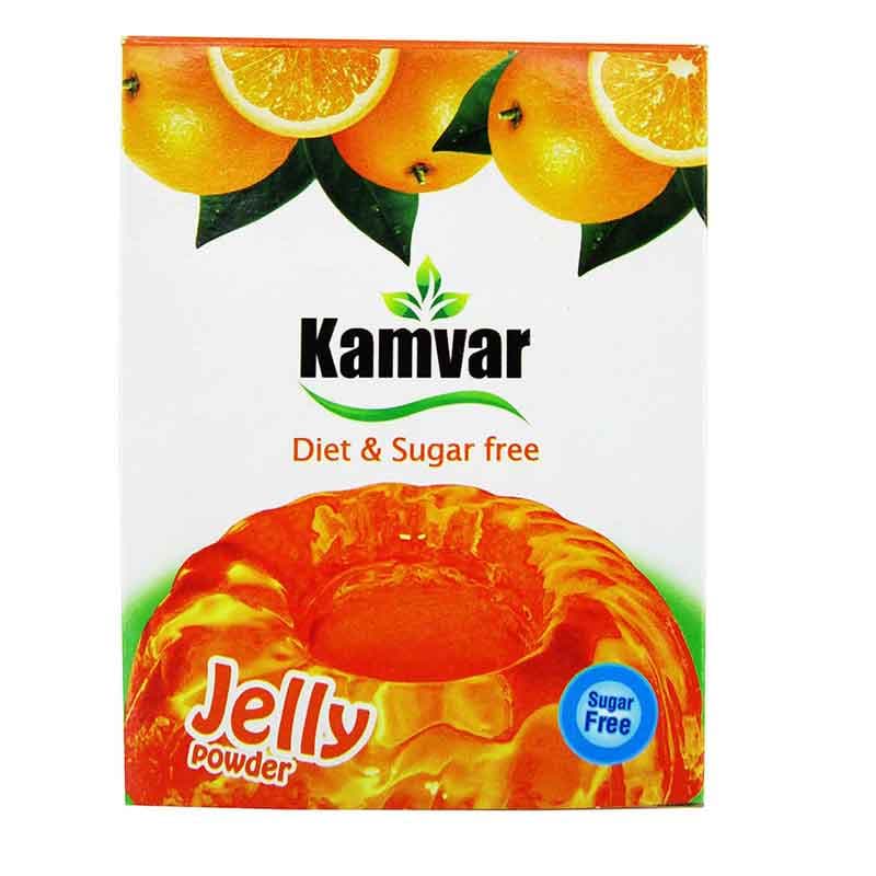 کامور پودر ژله بدون قند پرتقال 36گرمی
