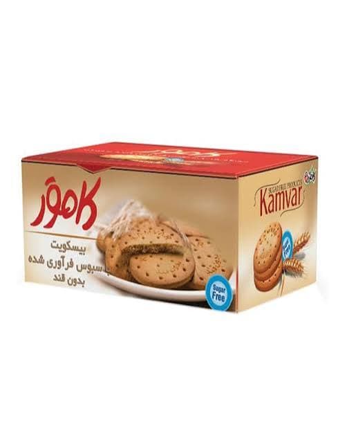 کامور بیسکوئیت سبوس بدون قند 220گرم