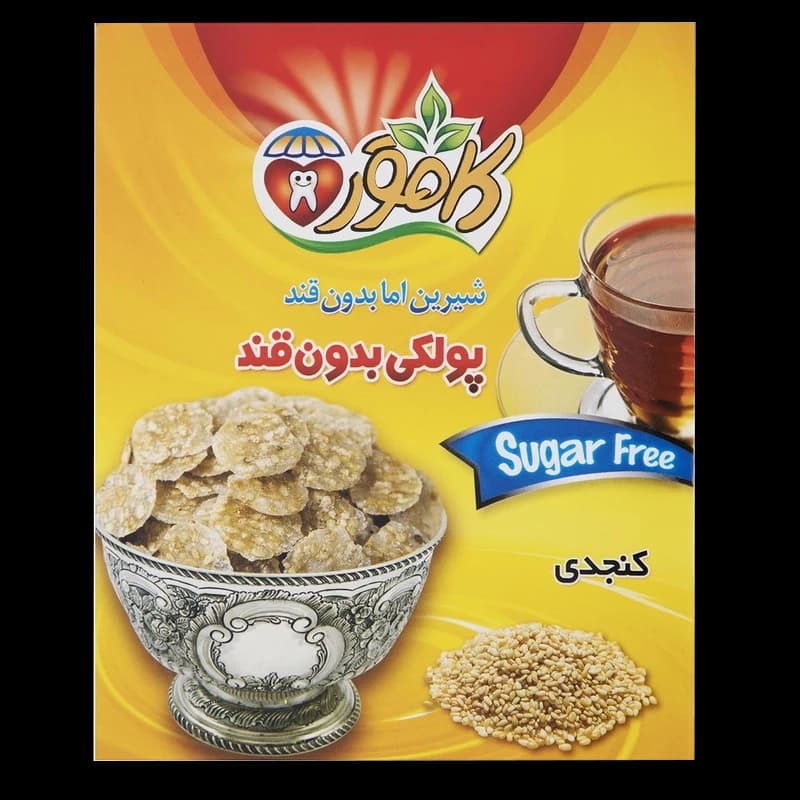 کامور پولک کنجدی بدون قند 150گرم