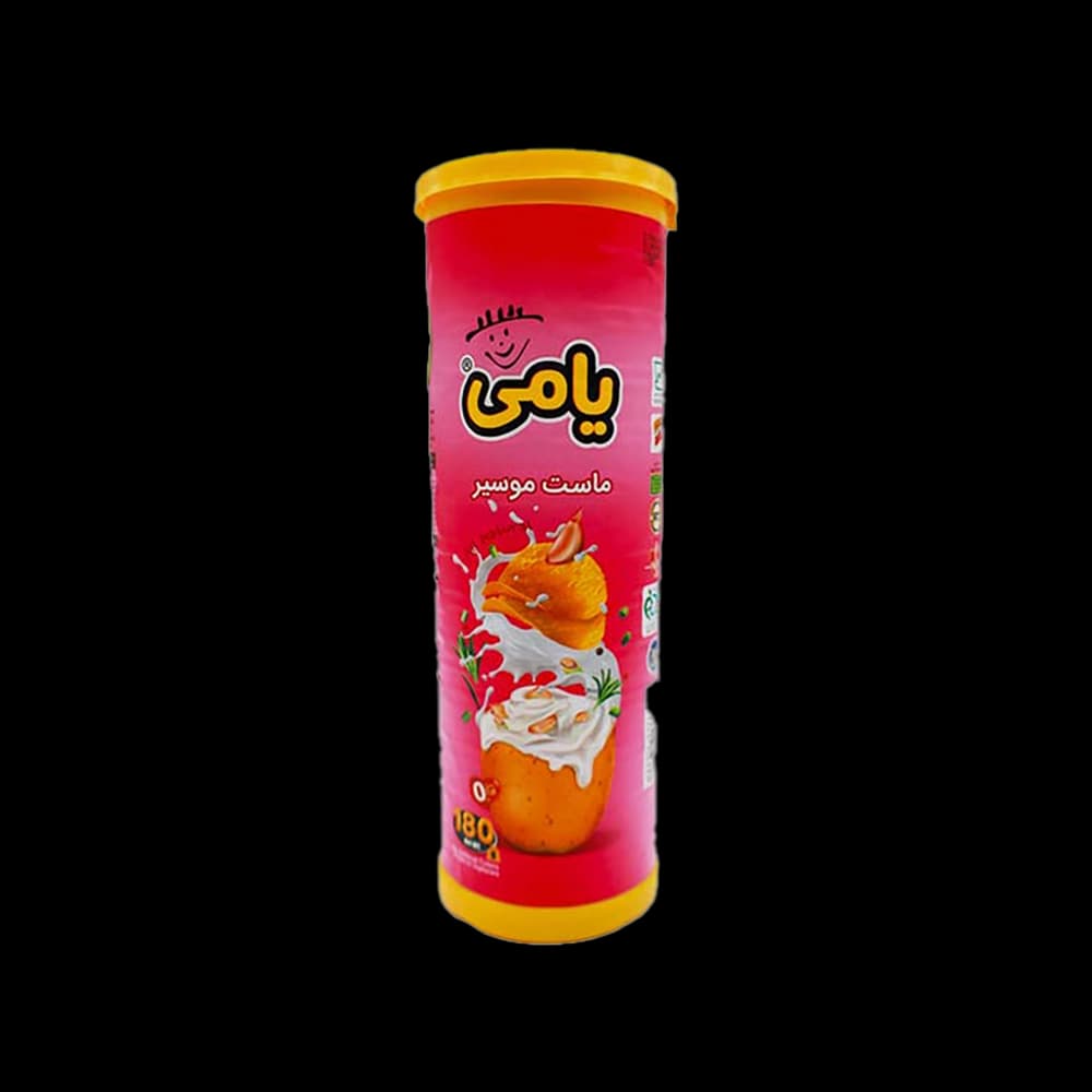 یامی چیپس همسان ماست و موسیر قوطی 180گ