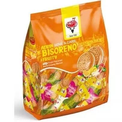 آدرین بیسکوئیت کرمدار میوه ای تکی بیس اورنو میکس320گرم