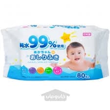 کیدفول دستمال مرطوب 99.5% آب 25عددی