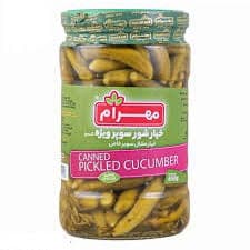 مهرام خیارشور ویژه 680 گرم مهرام شیشه 12 ع