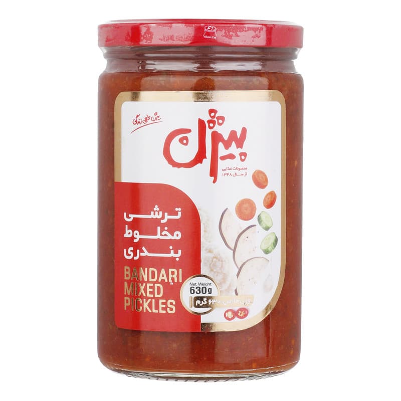 بیژن ترشی مخلوط بندری شیشه 630 گرم